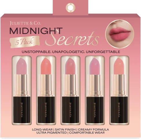 Juliette & Co. Midnight Secrets 5-Piece Lipstick Set