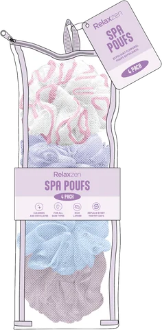 Relaxzen 4-Pack Spa Poufs
