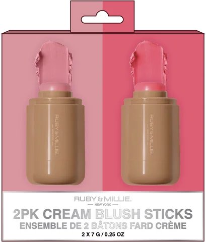 Ruby & Millie 2-Pack Cream Blush Sticks