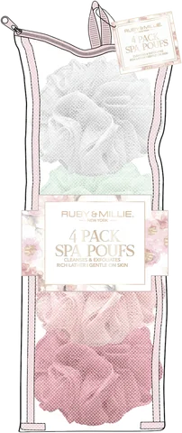 Ruby & Millie 4-Pack Spa Poufs