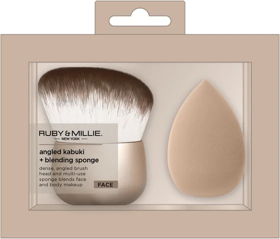Ruby & Millie Angled Kabuki + Blending Sponge